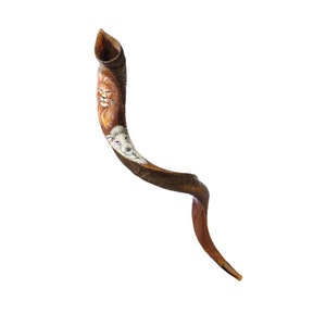 Yemenite Kudu Horn Shofar 38-40 Inch Lion Of Judah & Lamb Hand Painted Shofar  ** Amazing Piece Of Art **