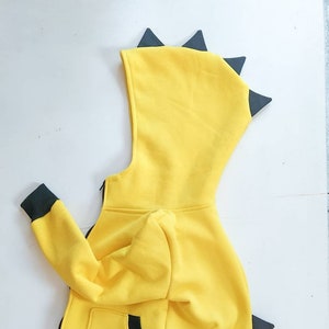 Yellow Dinosaur Hoodie: Halloween Dino Dress up for kids