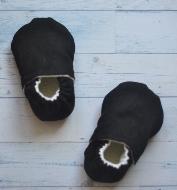 Zapatos negros bebé botines negros zapatos de lino bebé negro | Etsy México