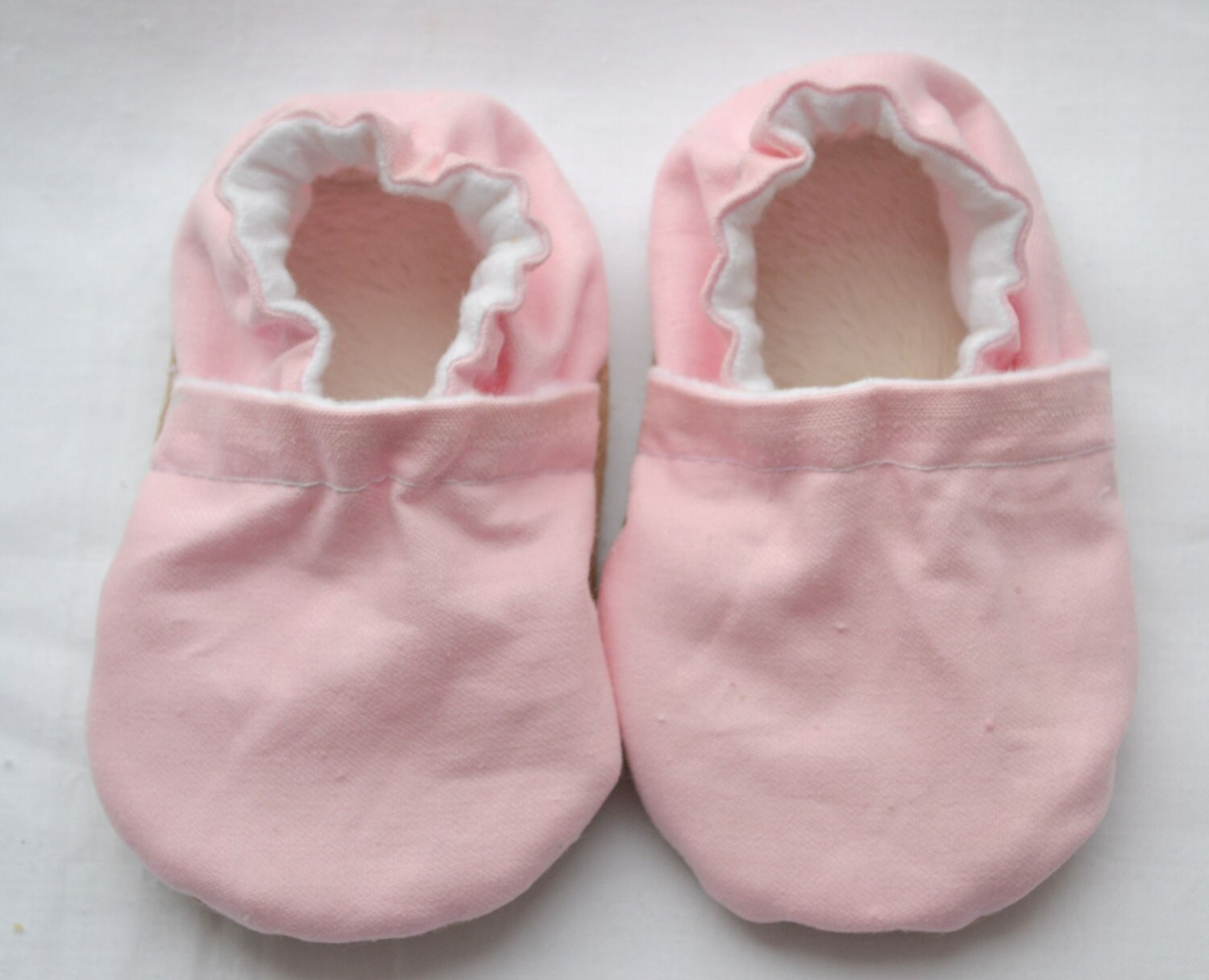 Light Pink Soft Sole Shoes Pink Baby Slippers Light Pink Shoes Etsy