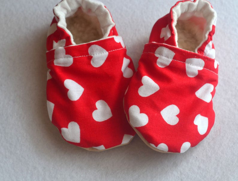 white shoes red heart