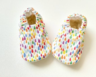 Rain baby shoes rainbow girl shoes rainbow baby clothing rainbow baby clothes rainbow boy shoes coming home baby booties