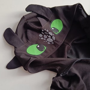 Erwachsener schwarzer Drache Hoodie Kinder Drachen Hoodie schwarzes Drachenkostüm Drachen verkleiden Kinder weißes Drachenkostüm