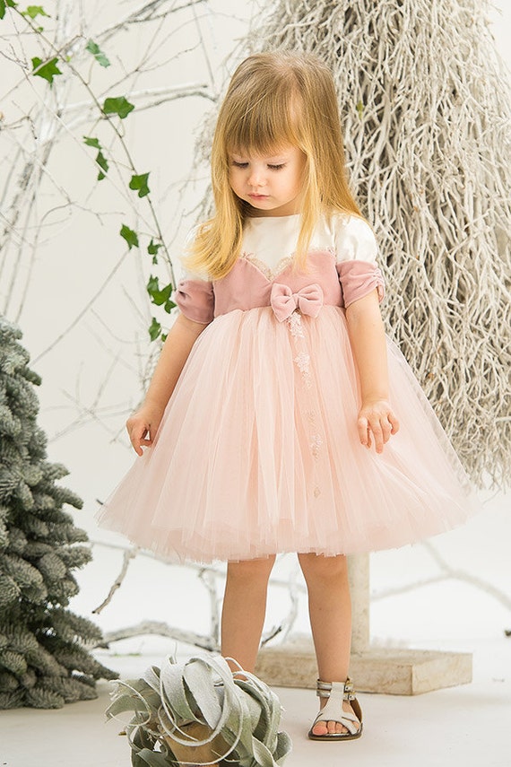 quartz flower girl dress