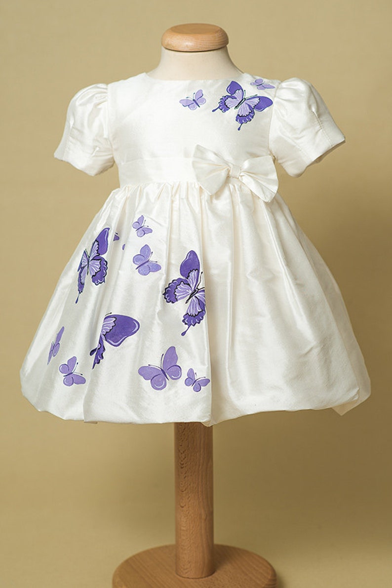 Purple Butterfly Flower Girl Dresses