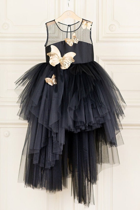 black dress with butterflies