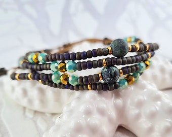 Partner bracelets - also available individually! High-quality agate and Miyuki beads, bracelet set of 2 bracelets, macrame bracelet for girlfriends