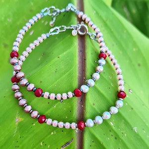 zarte Partnerarmbänder im Set für beste Freundin, Partnerschmuck für Mutter und Kind, Perlenarmband, Freundschaftsarmbänder, Perlenarmbänder