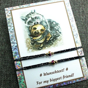 Ein Armband für die Freundschaft, Miyuki-Delicas und Facettperle,inkl Geschenkkarte,Layer, zartes Freundschaftsarmbändchen, Partnerarmband