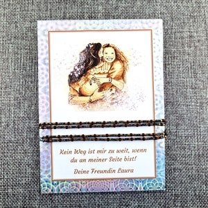 zarte Layerarmbänder mit Karte, vergoldeten Perlen, Partnerarmband, Freundschaftsarmbändchen, mehrreihig, Armband für Paare, für Freundin