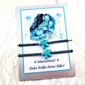 wunderschöne Partnerarmbänder mit Seestern aus Howalith-Türkis-Halbedelstein, Armbandset 2 Armbändern, Makrameearmband für Freundinnen