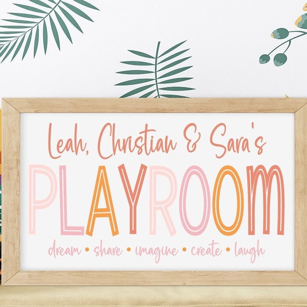 Playroom Wall Decor, Playroom Decor, Play Sign for Playroom, Playroom Wall Art, Playroom Prints, Personalized Playroom Sign, Kids Play room
