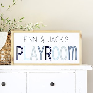 Personalized Playroom Sign, Custom Child's Name Sign, Girls Play room Decor, Boys Wall Art, Kids Name Play Art, Personalized Playroom Print