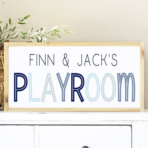 Personalized Playroom Sign Custom Child's Name Sign Etsy