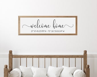 Welcome Home Coordinates Sign, Closing Gift, Housewarming Gift, Entryway Decor Personalized Gift, New Home buyer Gift, Welcome Home GPS Sign