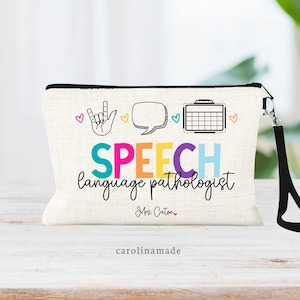Speech Language Pathology Bag, Speech Therapy Gift, Personalized Speech Teacher Gift, SLP Appreciation Gifts, Speech Therapist, Speech Gifts