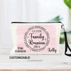 Family Reunion Bag, Personalized Family Reunion Gift Ideas, Reunion Trip Makeup Bag, Destination Reunion Gifts, Custom Family Reunion