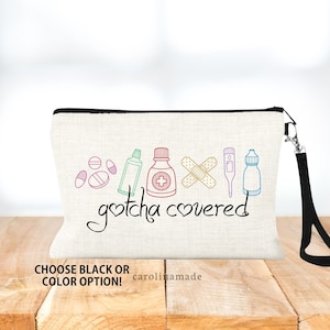 First Aid Bag, Medicine Bag, Zipper Pouch for Bandages, Cute First Aid Pouch, New Mom Diaper Bag Kit, Baby Shower Gift Basket Idea, Travel