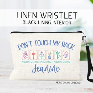 Personalized Mahjong Bag, Mah Jongg Bag, Personalized Gift for Mahjong Player, Zipper Pouch for Mahjong, Mahjong Game Bag, Mahjong Pouch