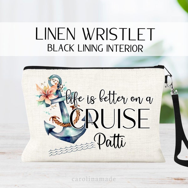 Girls Cruise Trip Personalized Bag, Cruise Travel Bag, Cruise Gift, Cruise Makeup Bag, Cruise Travel Bag, Life is better on a Cruise