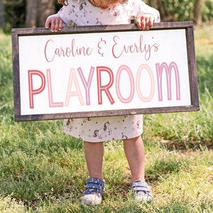 Personalized Playroom Sign, Custom Child's Name Sign, Girls Play room Decor, Boys Wall Art, Kids Name Play Art