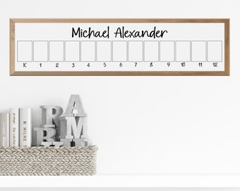 Yearbook Photo Sign, Personalized Name Sign, Picture Board Kindergarten - 12th Grade Wallet Size Photo, Keepsake Picture Sign