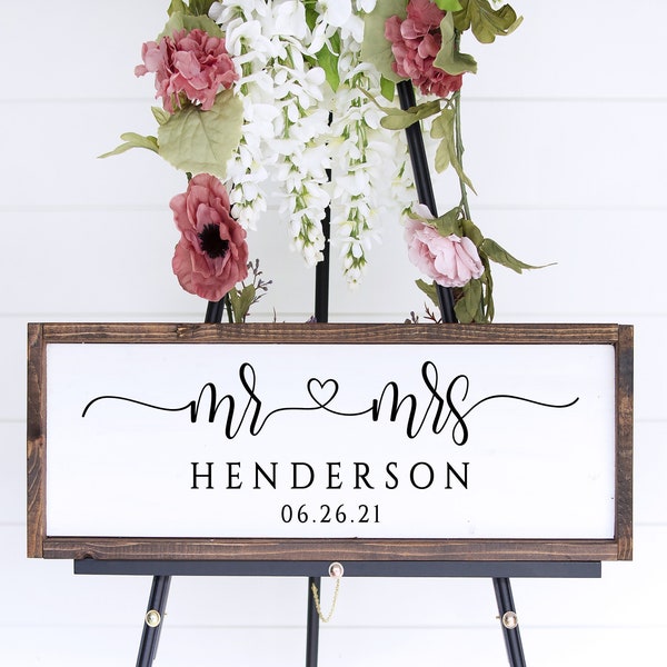 Mr and Mrs Wedding Signs - Etsy