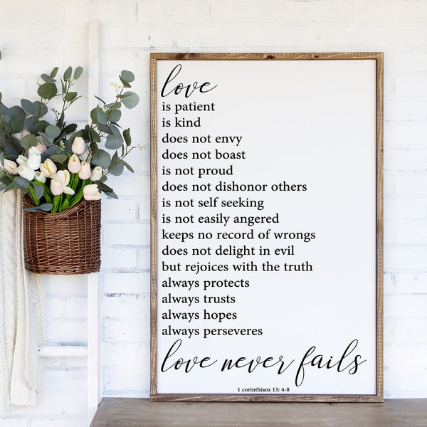 Love is Patient Sign Etsy