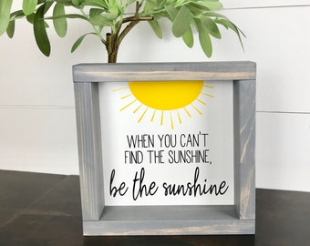 Sunshine Sign, Motivational Sign, Be the Sunshine, Farmhouse Sign, Kitchen Lemon Tray Decor, Sunshine Nursery Sign