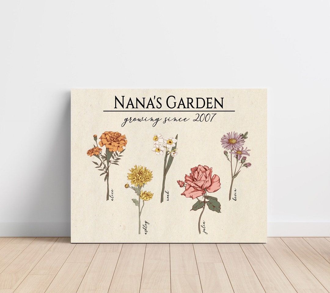 Grandma's Garden Wall Art, Mothers Day Gift, Gift for Grandma, Gift for