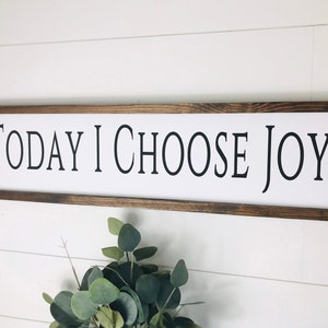 Today I Choose Joy Sign | Inspirational Quote Wall Decor | Farmhouse Sign | Scripture Verse | Joy Wall Art | Bible Verse