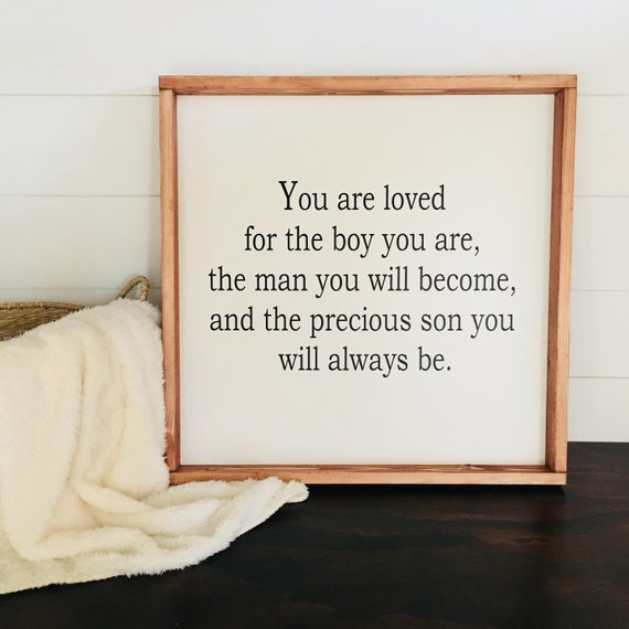 You Are Loved Nursery Sign, Baby Boy Nursery Wall Hanging, Boy Baby Shower Gift, New Baby Gift,  Boy Nursery Art