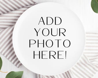 Custom Photo Plate, Personalized Photo Plate Gift Idea, Reusable Family Photo Platter, Photo Keepsake, Photo Plate, Gift for Mom or Grandma