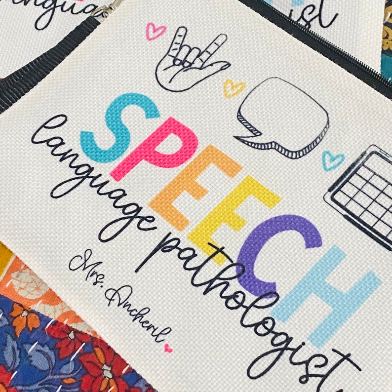 Speech Language Pathology Bag, Speech Therapy Gift, Personalized Speech Teacher Gift, SLP Appreciation Gifts, Speech Therapist, Speech Gifts image 4