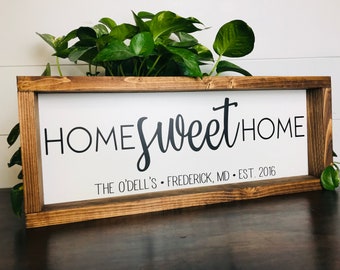 Home Sweet Home Sign Our First Home Coordinates, Names & Est Date  Homebuyer Gift, Real Estate Agent Sign Housewarming Gift Wood Farmhouse
