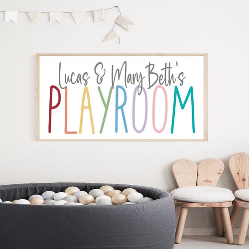 Personalized Playroom Sign Custom Child's Name Sign Etsy