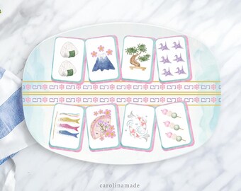 Mahjong Party Platter, Personalized Mahj Japan Plate, Mother's Day Gift, Mahjong Birthday Gift, Mahjong Tile Gift Idea, Mahj girls Party