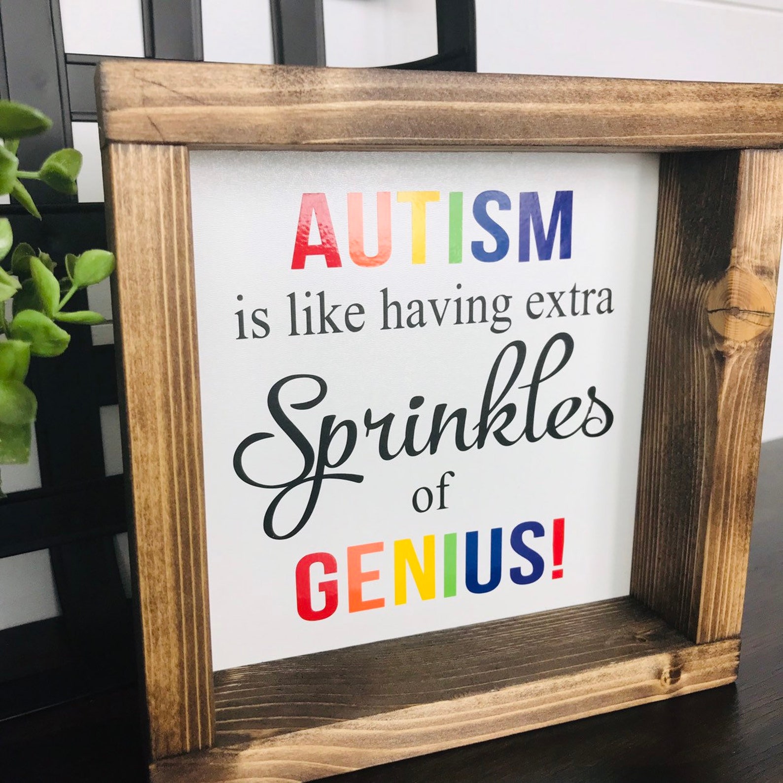 Autism Sign Autism Extra Sprinkles of Genius Autism Etsy