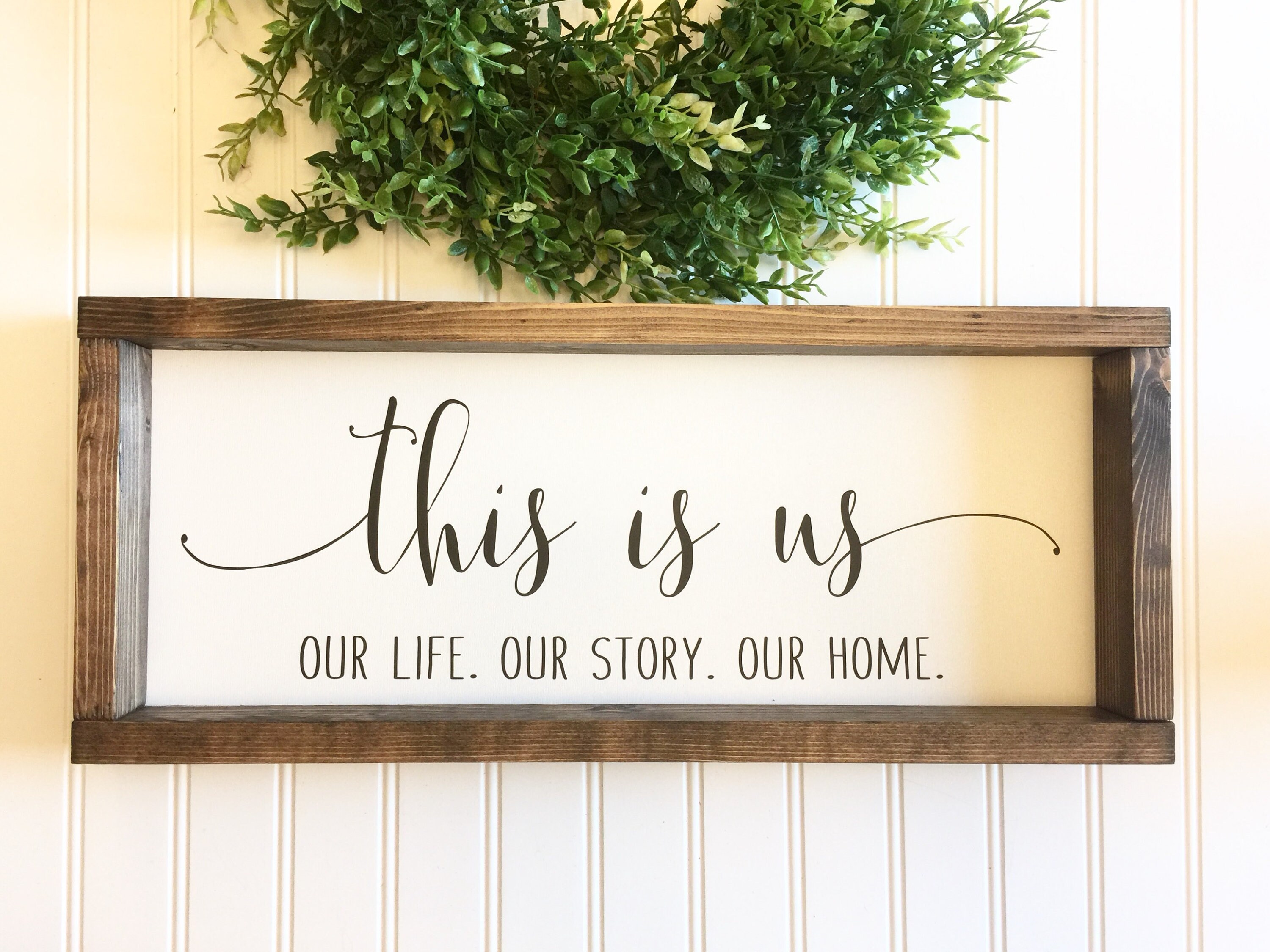 This is Us Sign Family Names Personalized, Farmhouse Wood Framed Canvas ...