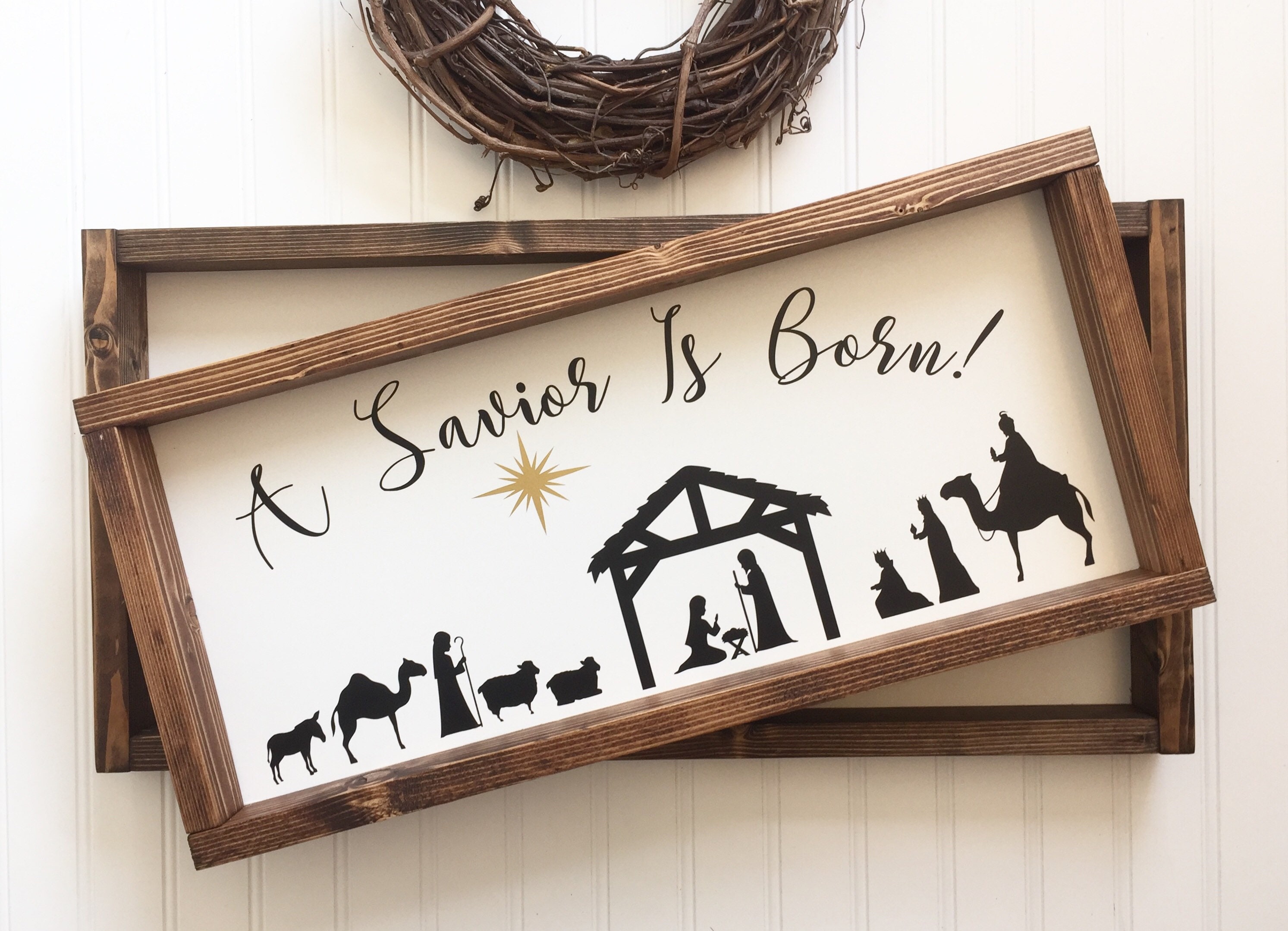 Nativity Scene A Savior is Born O Holy Night Christian Etsy