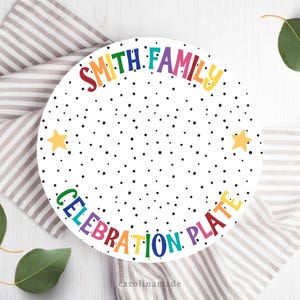 Rainbow Mini Polka Dot Dessert Plates – 8 Colorful 6.875-Inch Disposable Plates For Birthdays, Parties, Snacks & Cake - View #4