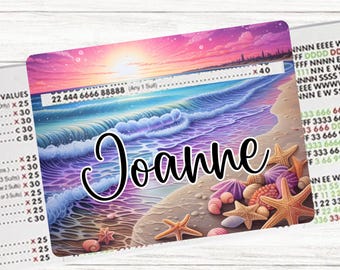 Beach Theme Mahjong Line Reader, Personalized Mahjong Line Finder Accessory, Custom Gift for Mahjong Player, Mah Jongg Tournament Group
