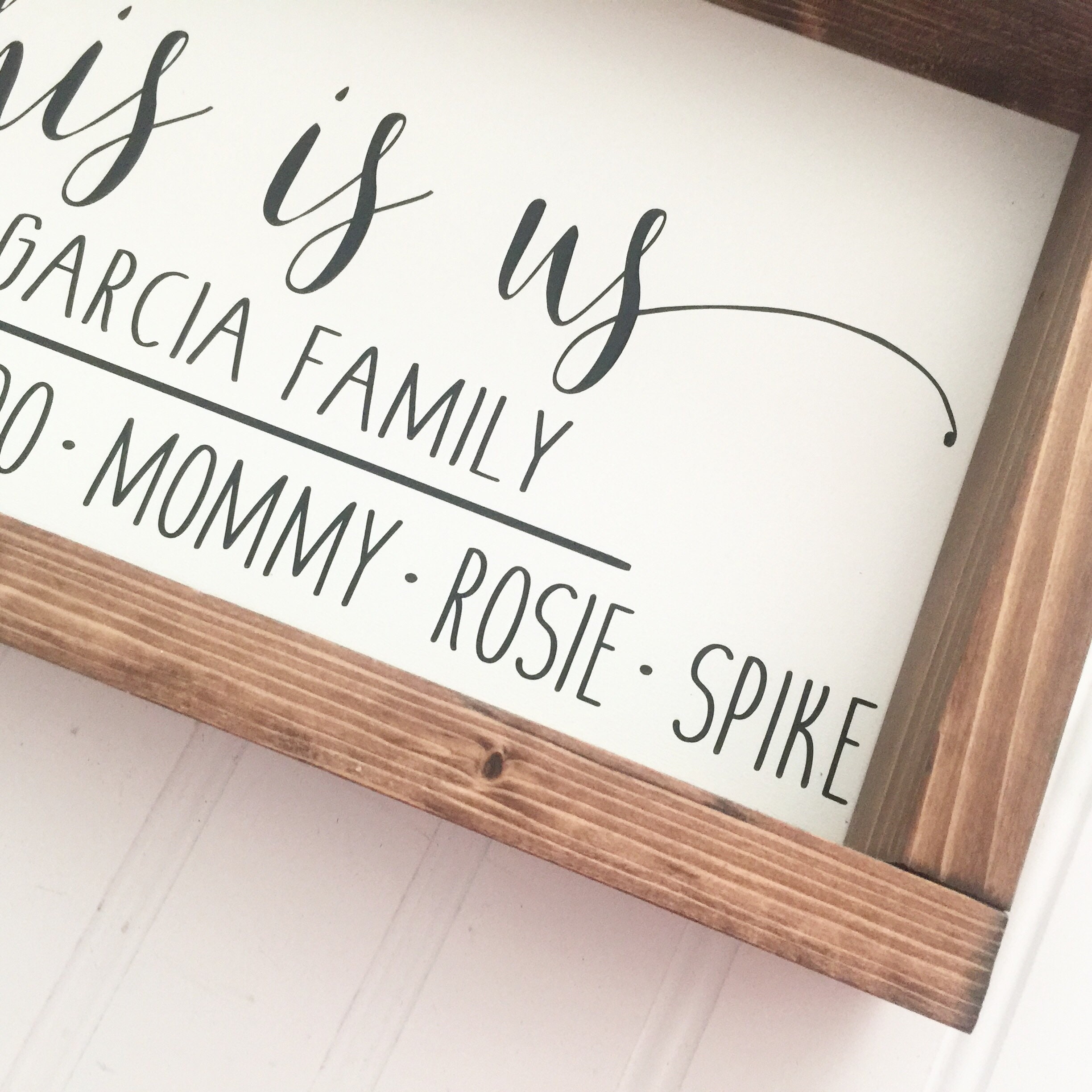 This is us Family Sign Farmhouse Wood Frame Decor Etsy