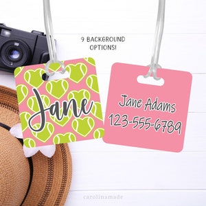 Tennis Tag, Personalized Tennis Name Bag Tag, Tennis Travel Bag Accessories, Custom Tennis Team Gifts, Tennis Racket Bag Tag, Tennis Gifts