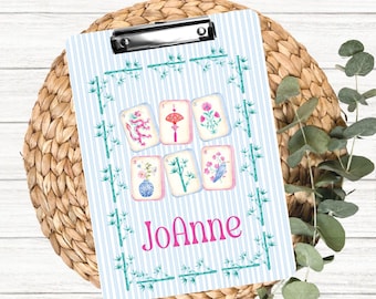 Custom Mahjong Clipboard, Personalized Mahjong Clipboard for Score Keeping, Custom Gift for Mahjong Player, Mahj Tournament, Mahjong Gifts