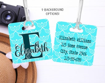 Tennis Tag, Personalized Tennis Name Bag Tag, Tennis Travel Bag Accessories, Custom Tennis Team Gifts, Tennis Racket Bag Tag, Tennis Gifts