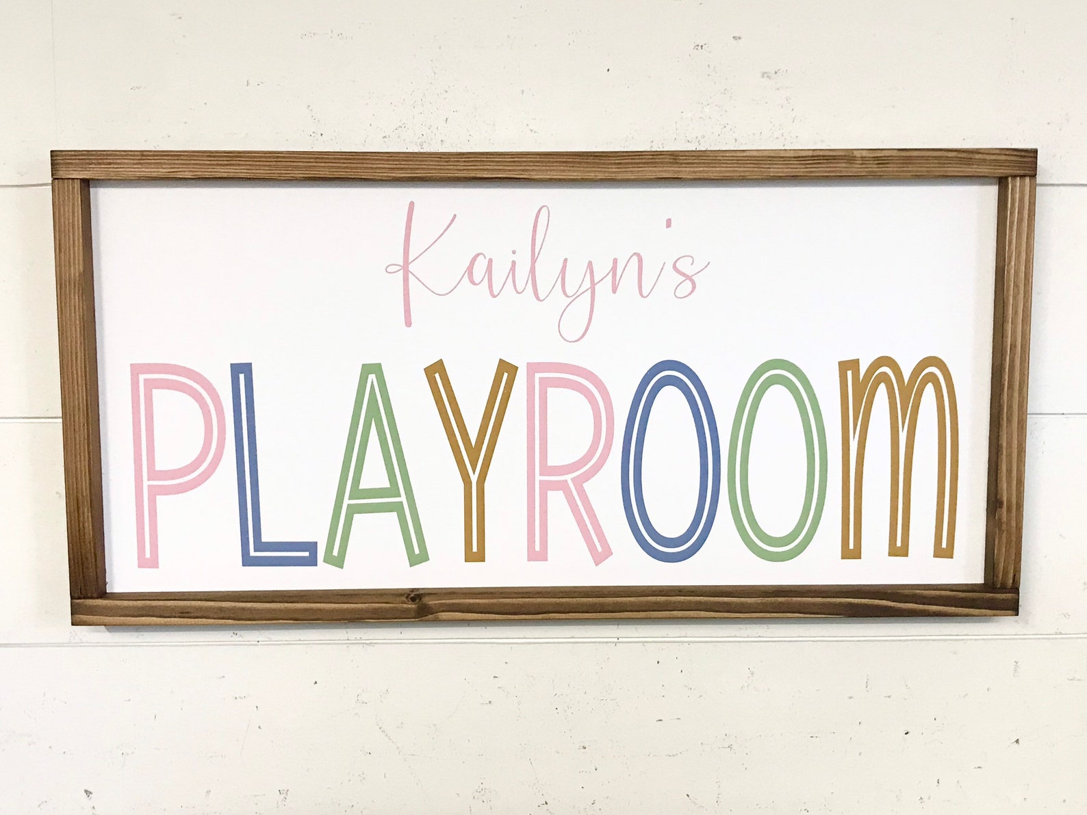 Personalized Playroom Sign Custom Child's Name Sign Etsy