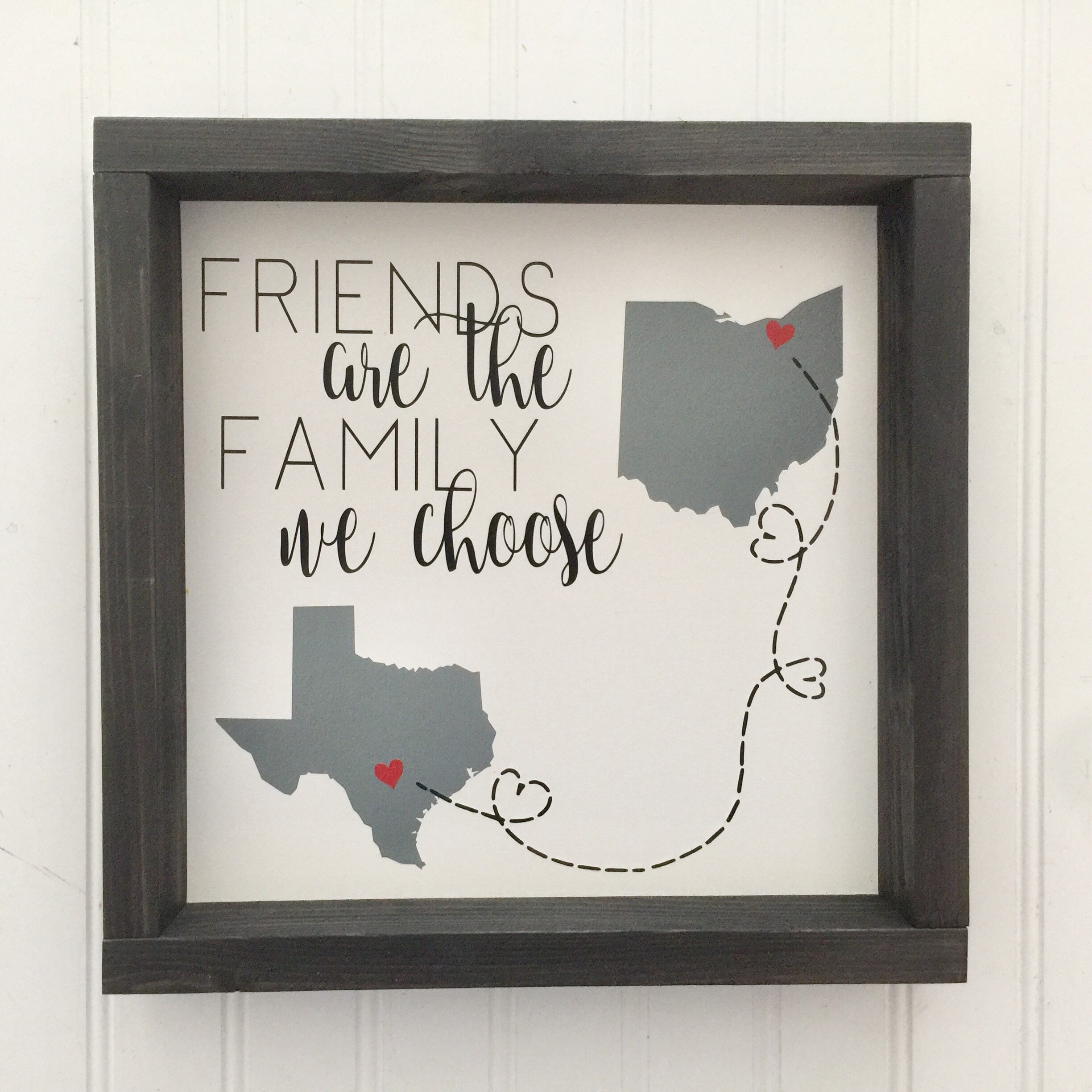 Friends Are The Family We Choose  Engraved Friendship Quote On Wood -  woodgeekstore