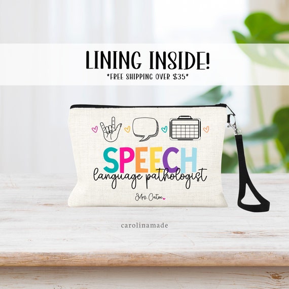 Speech Language Pathology Bag, Speech Therapy Gift, Personalized Speech Teacher Gift, SLP Appreciation Gifts, Speech Therapist, Speech Gifts