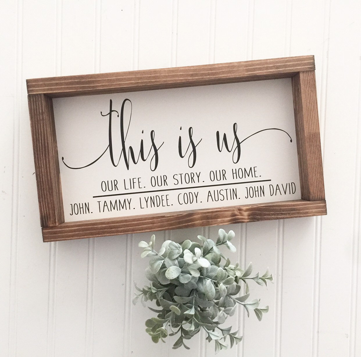 This is Us | Custom Family Sign | Our Life Our Story Our Home | Rustic ...